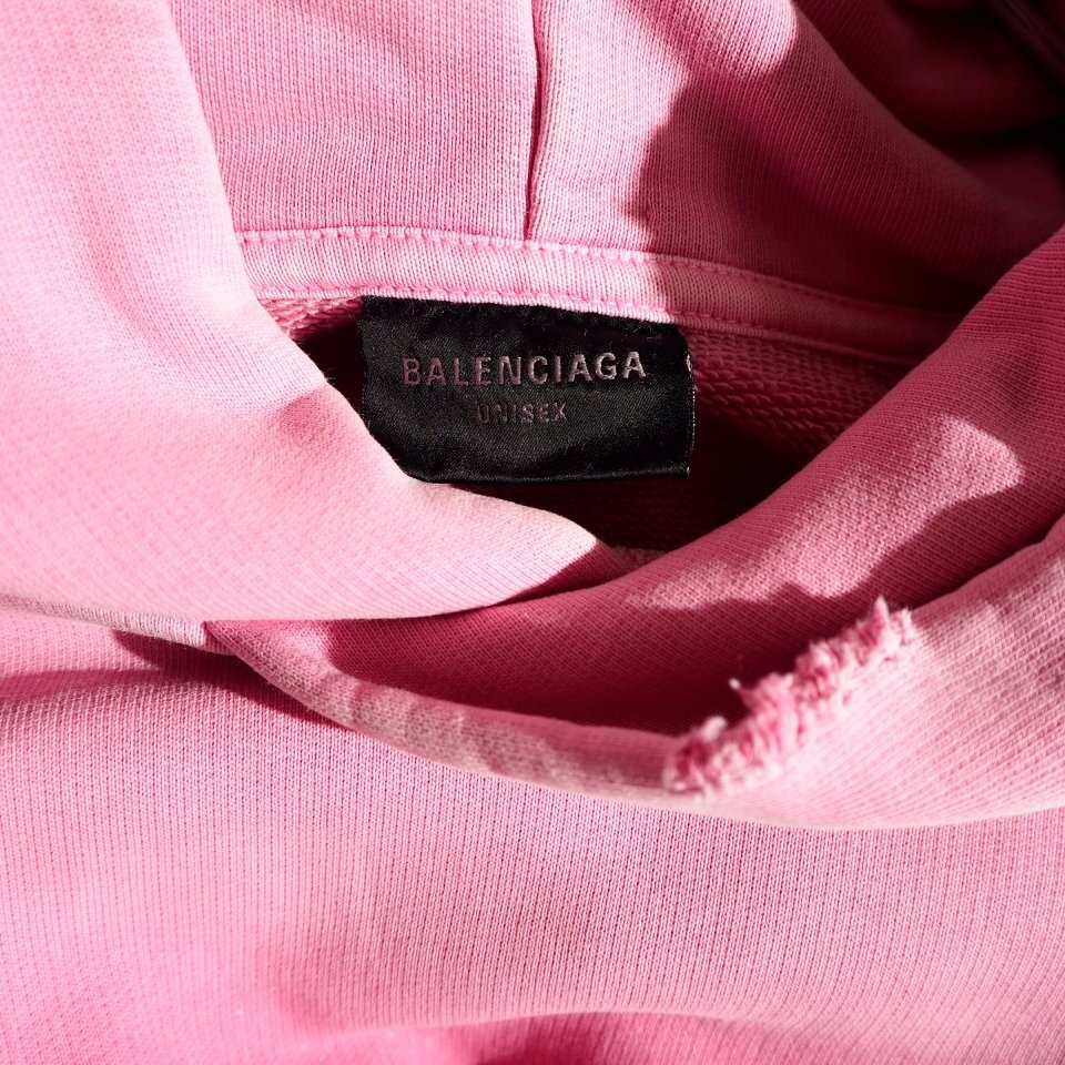 R1288P ▼BALENCIAGA バレンシアガ▼ 23AW パリスムーン ロゴ プルオーバー フーディ ピンク UNISEX/4 ビッグ スウェットパーカー rb mks_画像7