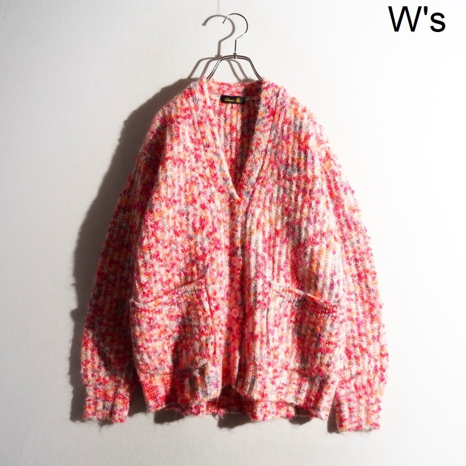 R3601P ▼Drawer ドゥロワー▼ 23AW ミックスニット カーディガン ピンク フリー / 6515-199-0577 ウール モヘヤ ローゲージ 秋冬 rb mks_画像1