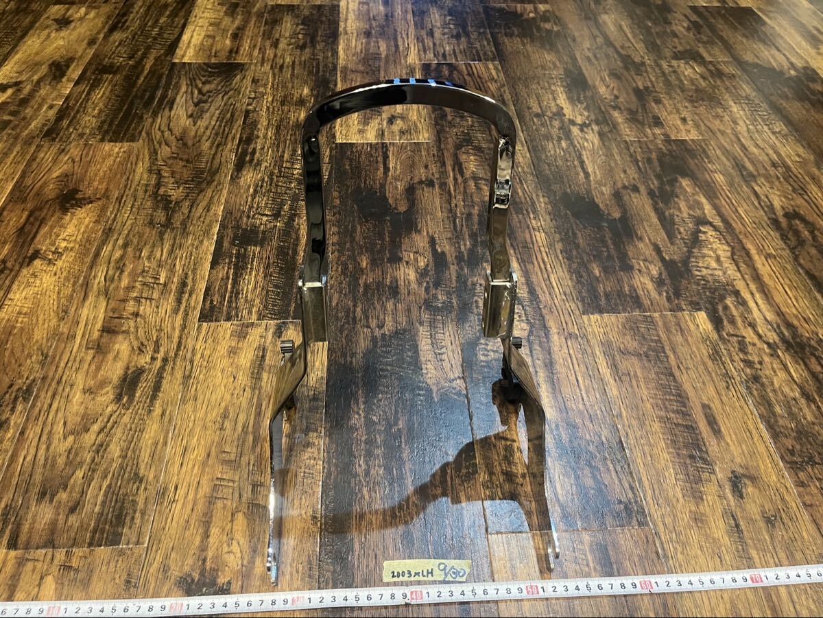 ハーレー2003年XLHスポーツスターにて使用！デタッチャブル タンデムバックレスト シーシーバー