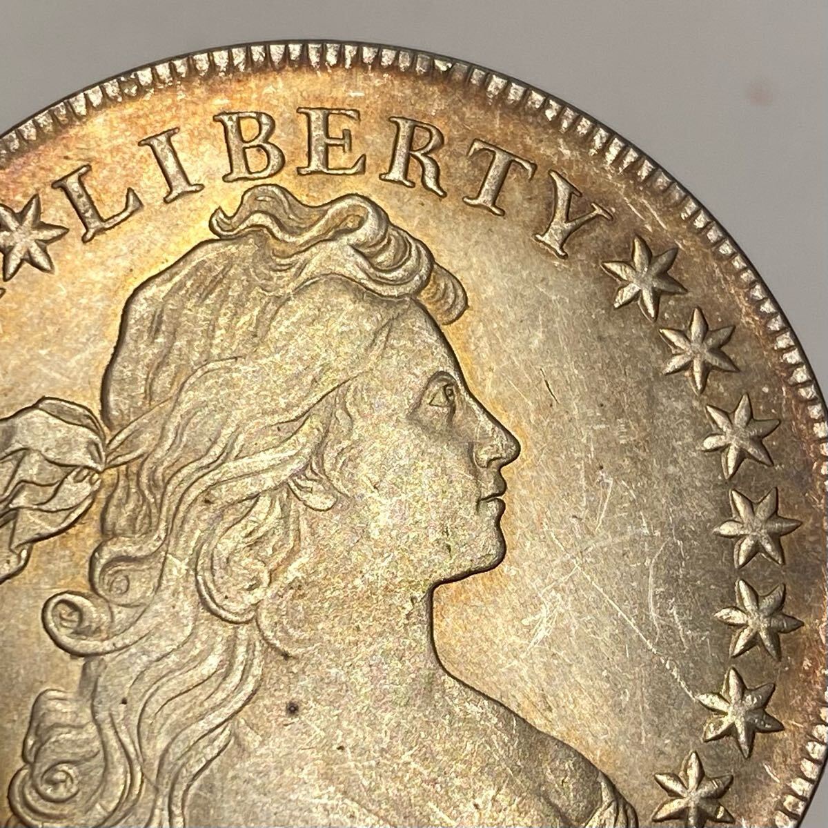 銀貨　1796年　1ドル　フローイング・ヘア・ダラーリバティ　39.5*2.7mm26.04㌘　自由の女神　アメリカ　硬貨 古銭 貿易銀 コイン 1円銀貨_画像3