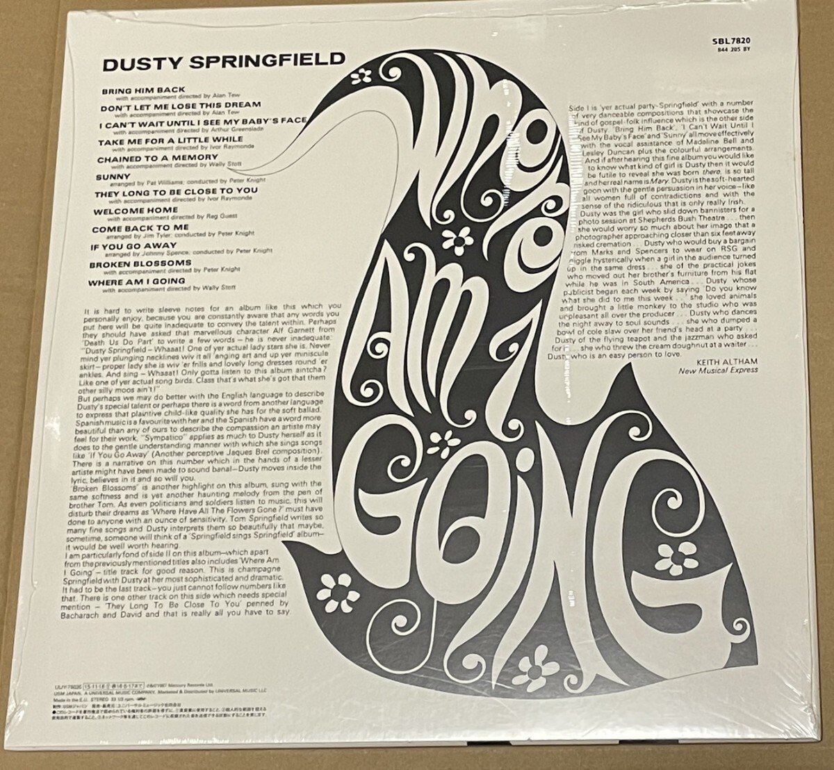 未開封 送料込 Dusty Springfield - WHERE AM I GOING レコード / UIJY75035_画像2