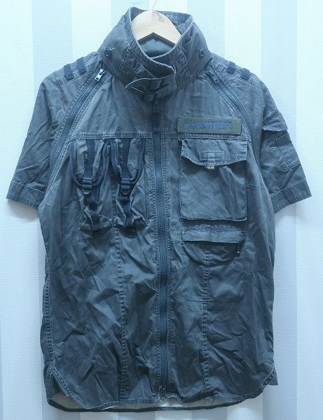 2-2458B/AVIREX USED加工 A-75 2WAY ミリタリーシャツ 6195008 アヴィレックス _画像1