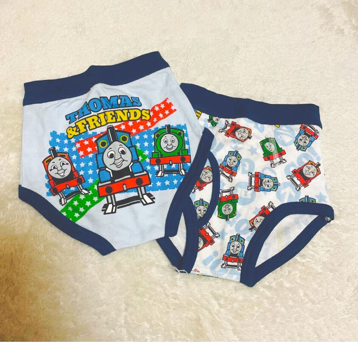 送料無料★新品★きかんしゃトーマス★ブリーフパンツ2枚組★100★綿100%★キッズ子供男の子幼稚園保育園肌着下着電車機関車新幹線乗り物_画像1