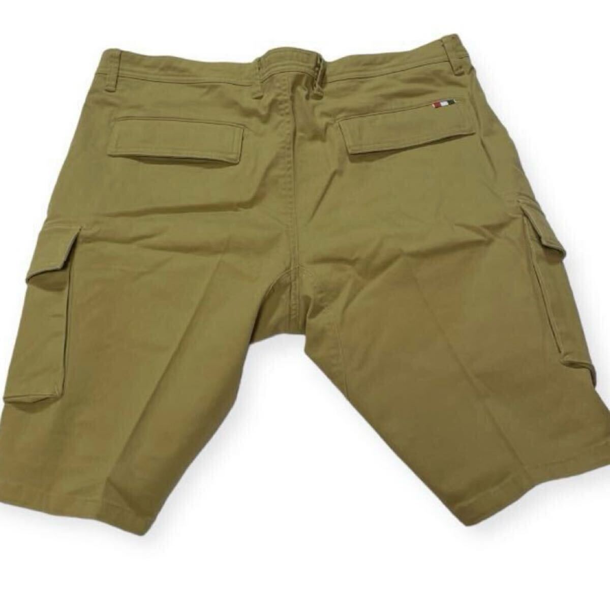 ベージュハーフカーゴ パンツ ストレッチコットン ショートパンツ ショーツ ハーフパンツ 短パン ベージュ サイズ44 カーゴ ハーフカーゴ_画像3