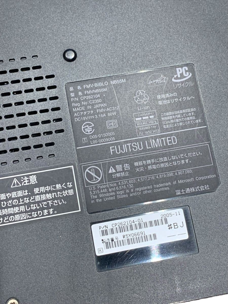 [ первый период .] ноутбук Fujitsu FMV-BIBLO NB55M winXP celeronM Office USB мышь имеется 