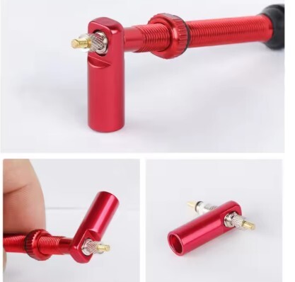 処分 フランス式キャップ バルブ締め工具兼用 アルミ製 青色 1個の値段です 1255 ゆうメール可_画像3