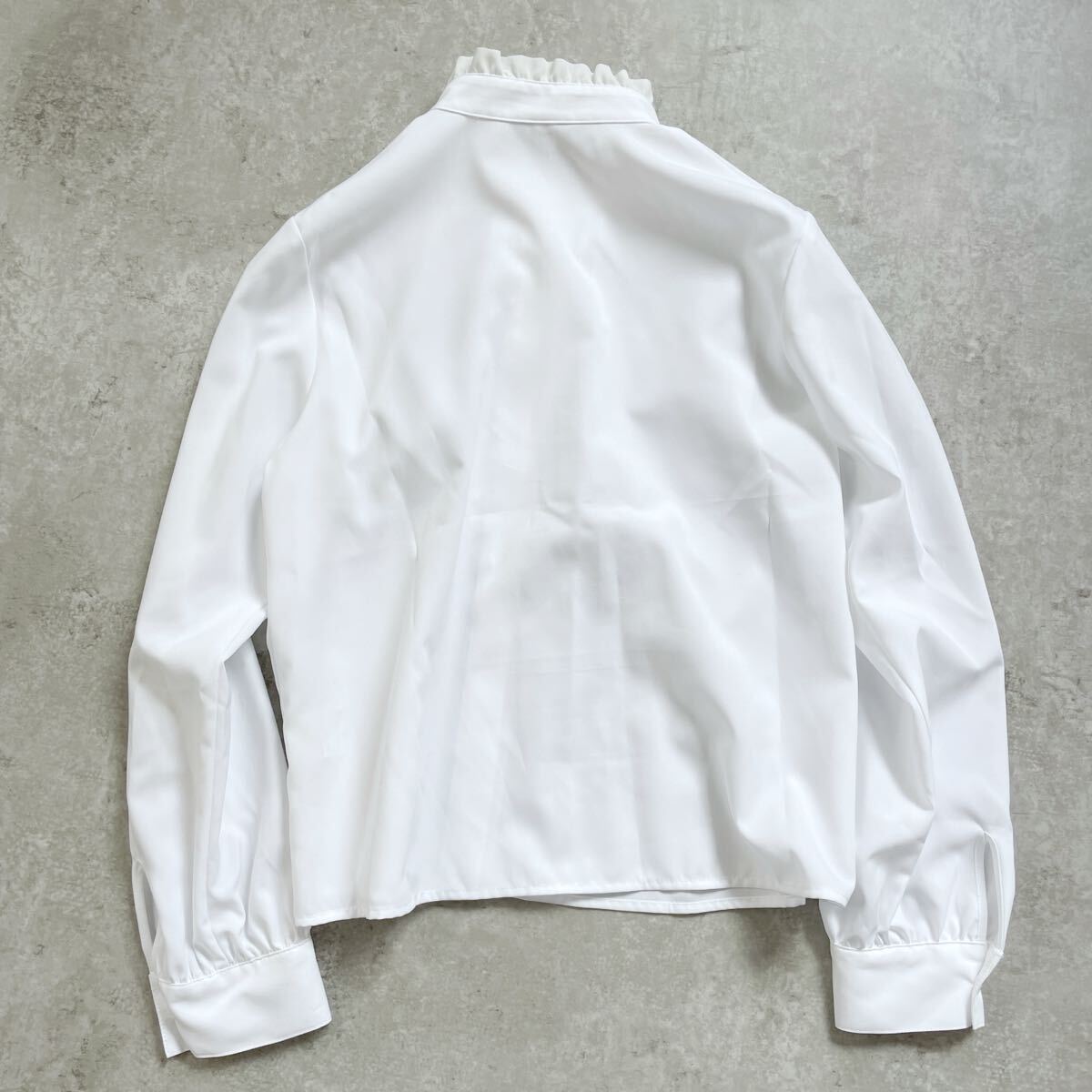 ELLE en noir クラシカルパフスリーブジャケットスーツ　160 黒　エルアンノアール　卒業式　結婚式　チェック　リボン　_画像7