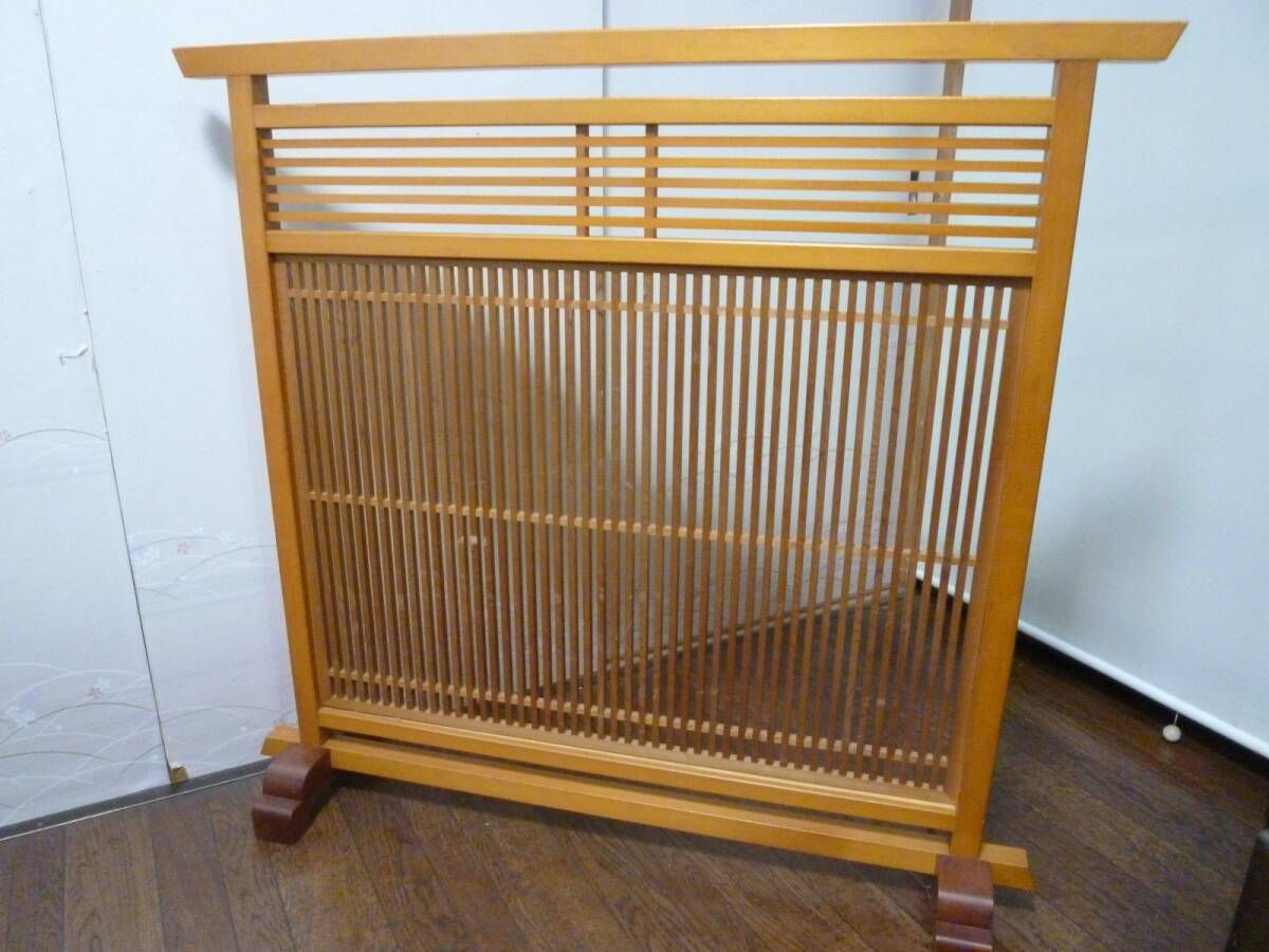 《金正堂》格子衝立 間仕切り つい立 座敷目隠しパーティション_画像2