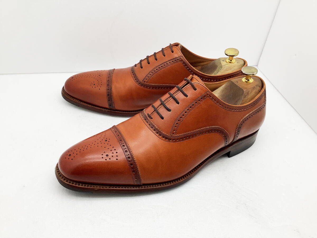 【美品】SCOTCH GRAIN スコッチグレイン ★ オデッサ セミブローグドレス グッドイヤー製 Made in Japan 26.5 ★_画像1
