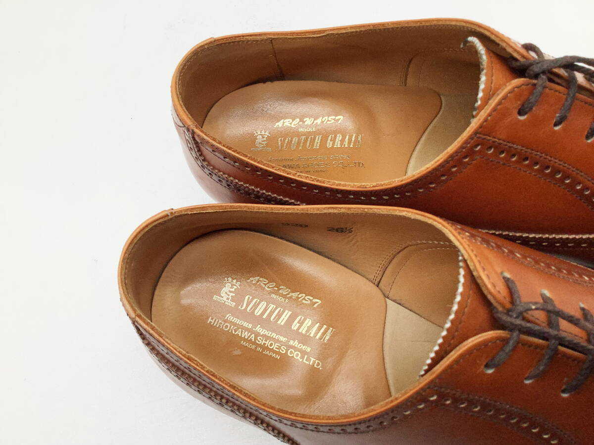 【美品】SCOTCH GRAIN スコッチグレイン ★ オデッサ セミブローグドレス グッドイヤー製 Made in Japan 26.5 ★_画像5
