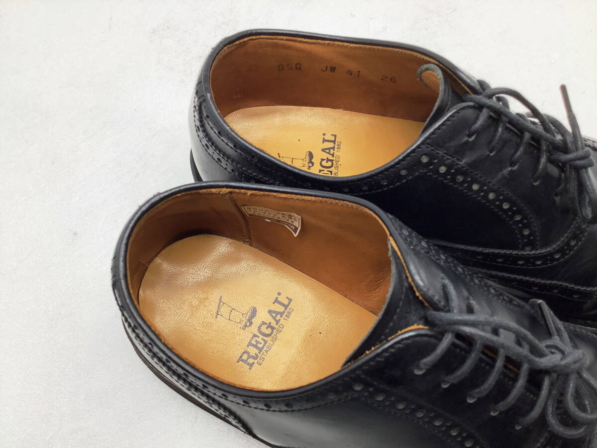 【良品】REGAL リーガル ★ JW41 ウイングチップドレス Made in Japan 26 ★_画像5