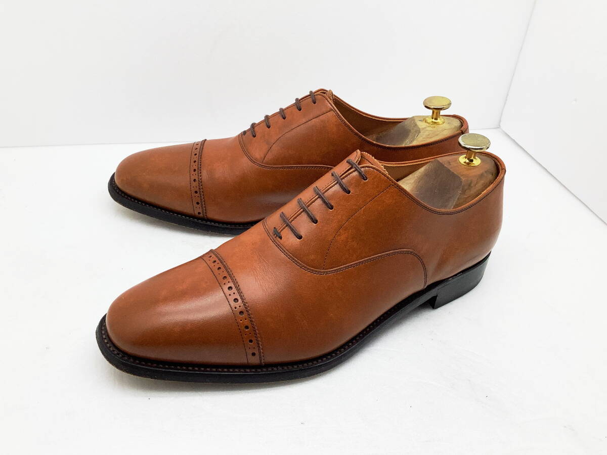 【使用僅美品】SCOTCH GRAIN スコッチグレイン ★ アシュランス パンチドキャップトゥドレス グッドイヤー製 Made in Japan 26.5 ★_画像1