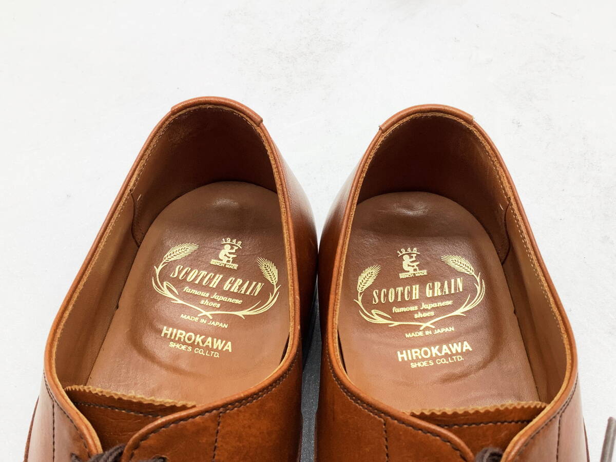 【使用僅美品】SCOTCH GRAIN スコッチグレイン ★ アシュランス パンチドキャップトゥドレス グッドイヤー製 Made in Japan 26.5 ★_画像5