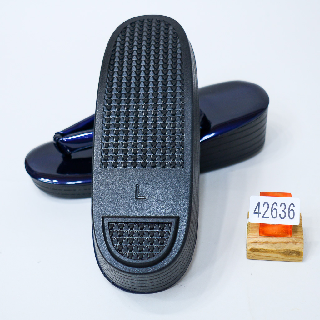 草履 厚底 ウレタンソール 単品 紫紺色 合皮 24cm Lサイズ 適合足サイズ22.5～24.5cm 着物 小紋 色無地 新品 (株) 安田屋 NO42636_画像3