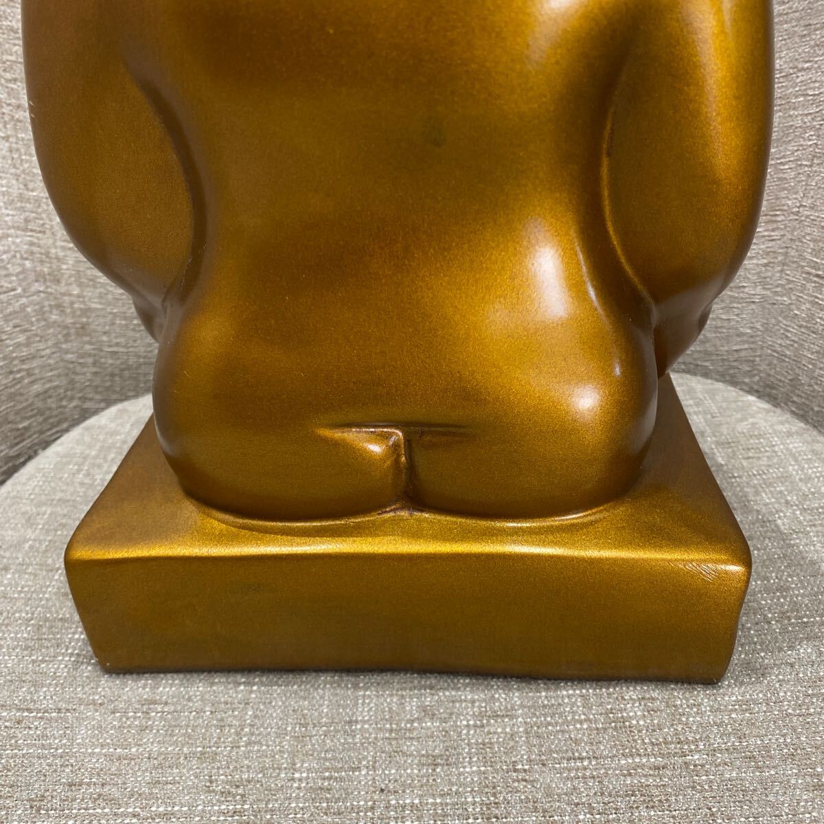 【中古保管品】 ビリケンさん ビリケン 置物 開運 インテリア 縁起物 オブジェ ゴールド BILLIKEN 商売繁盛 幸運_画像7