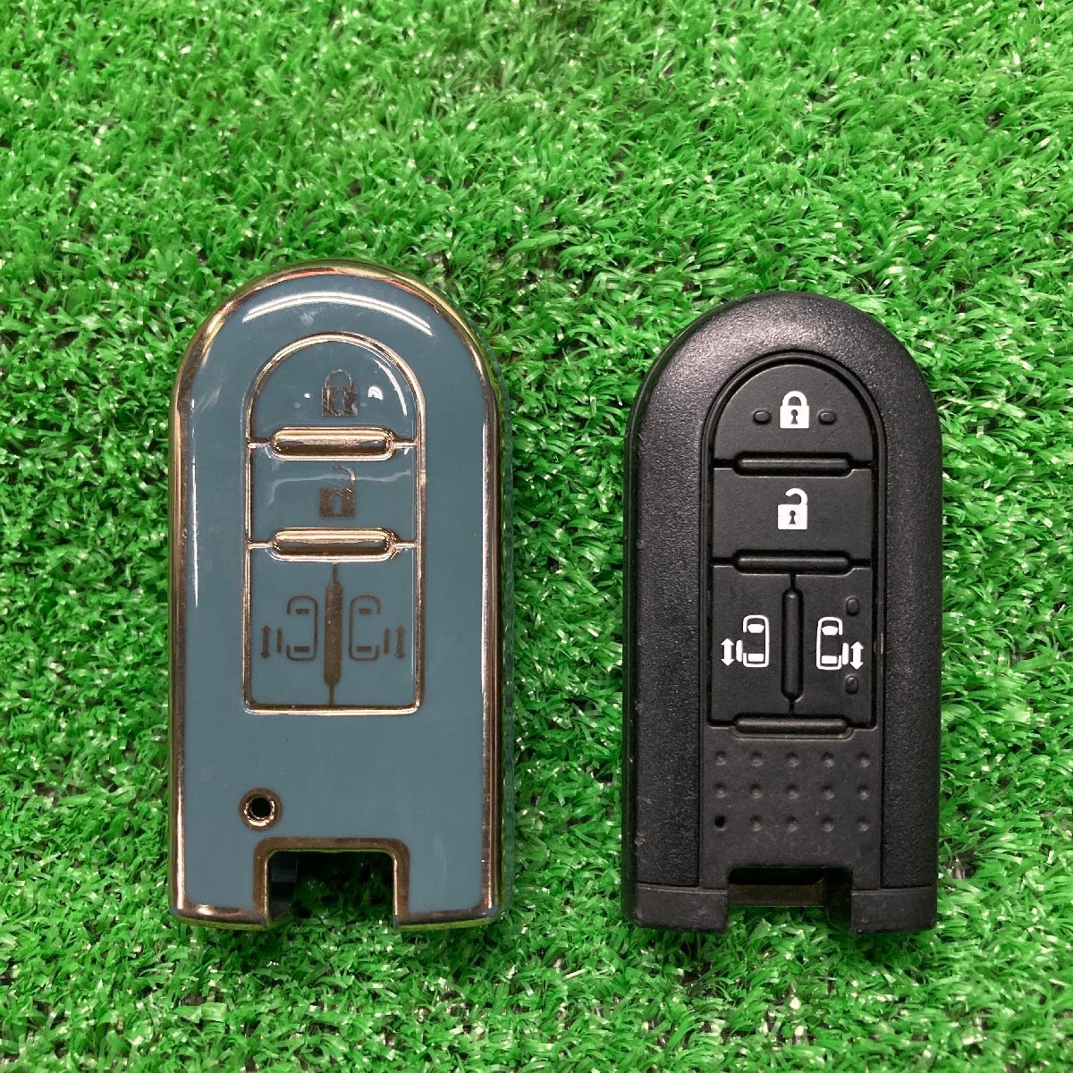 ♪♪タント RS LA600S キーレス スマートキー 両側スライド ケース付(W6838)♪♪_画像1