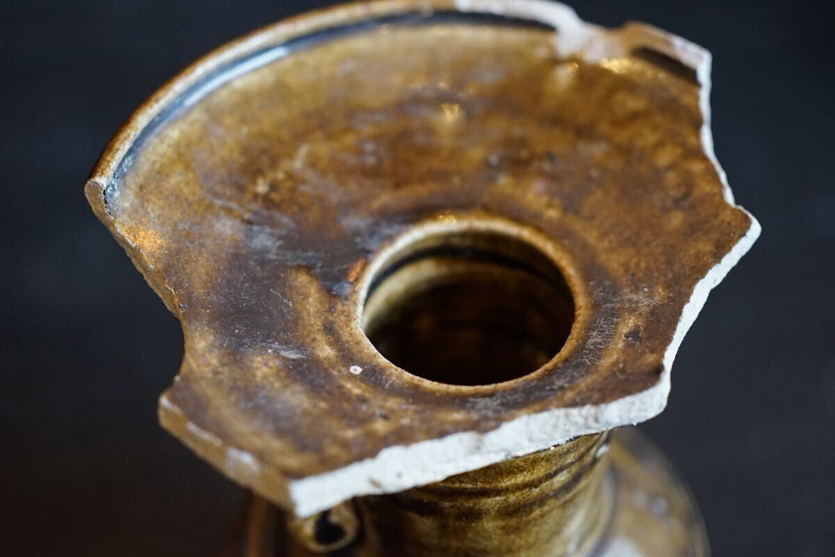 [ departure . специальный выпуск ] серп . времена старый Seto металлический .. ваза для цветов уголок есть departure . товар .. рука 