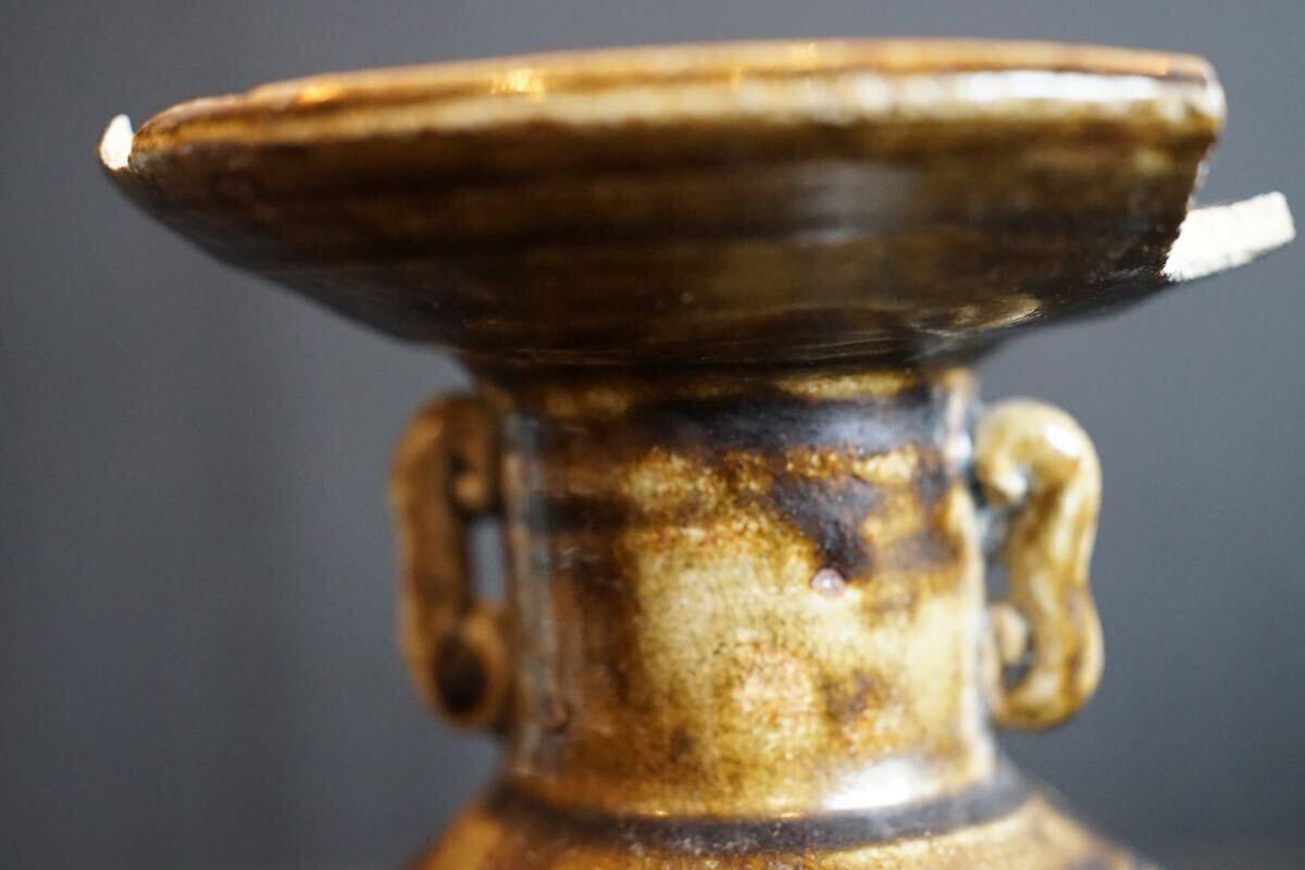 [ departure . специальный выпуск ] серп . времена старый Seto металлический .. ваза для цветов уголок есть departure . товар .. рука 