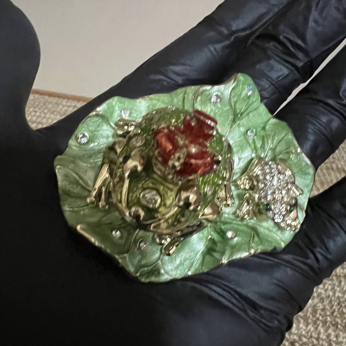 1015 王冠カエル　ピィアース　置物　など　まとめ　現状ジャンク_画像4