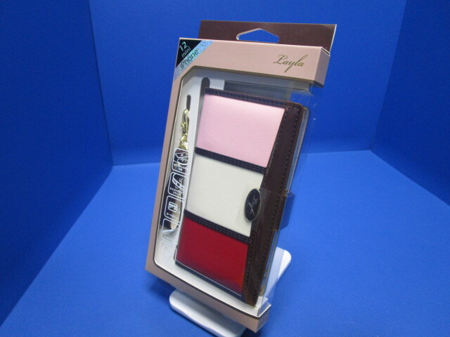 Natural design iPhone12mini блокнот type кейс Layla розовый красный PU кожа с ремешком . подставка функция натуральный дизайн * Natural design iPhone12mini блокнот type кейс Layla розовый красный PU кожа с ремешком . подставка функция натуральный дизайн *