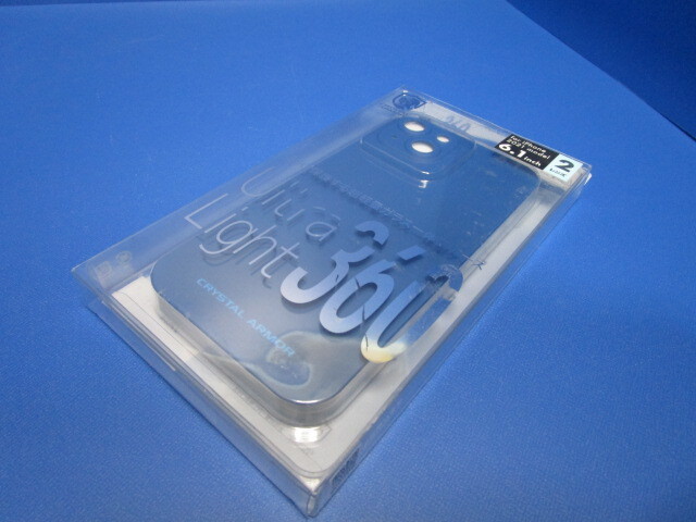 クリスタルアーマー iPhone 13 ケース ガラスフィルム 液晶保護 一体型 全面保護 Ultra Light 360 NAVY PEI24-UL-NV アピロス_画像9