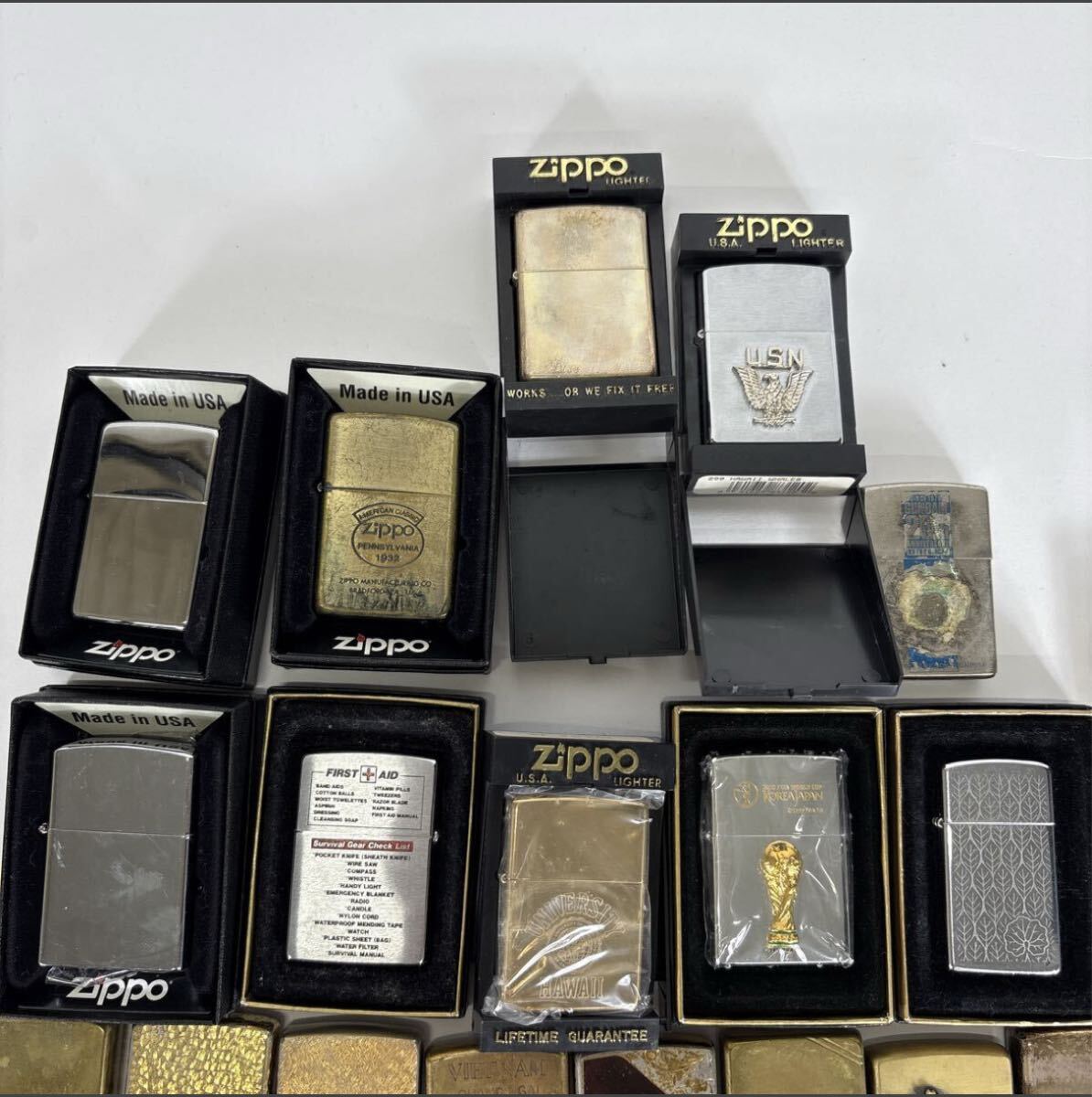 2502EL1163 ZIPPO 90個 まとめセット ジッポー ジッポライター オイルライター ライター 喫煙具 着火未確認 現状品_画像5