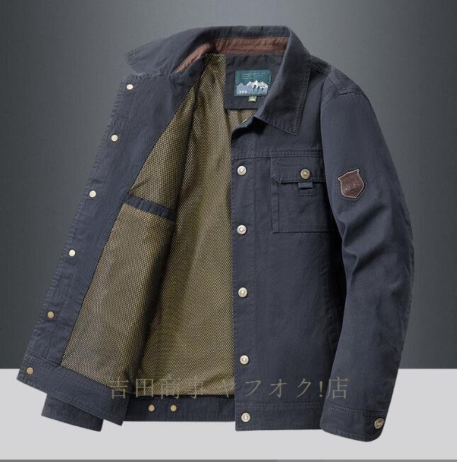 ☆新品 ジャケット メンズ ミリタリージャケット ブルゾン メンズジャケット 薄手 秋服 アウター ジャンパー コーチジャケット　/ネイビー_画像1