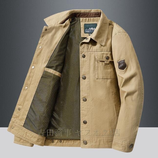☆新品 ジャケット メンズ ミリタリージャケット ブルゾン メンズジャケット 薄手 秋服 アウター ジャンパー コーチジャケット　/ネイビー_画像4