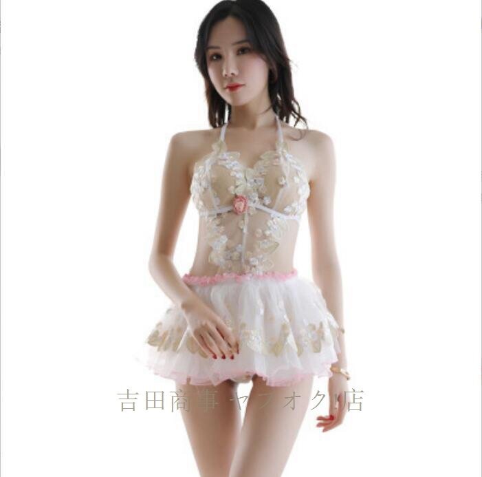 ☆新品 超セクシー 悩殺 シースルー セクシーランジェリー ベビードール ショーツ 2点セット ベビードール ナイトウェアミニスカート_画像5