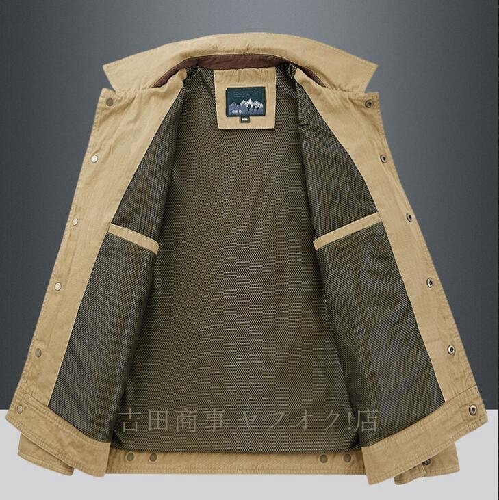 ☆新品 ジャケット メンズ ミリタリージャケット ブルゾン メンズジャケット 薄手 秋服 アウター ジャンパー コーチジャケット　/ネイビー_画像6