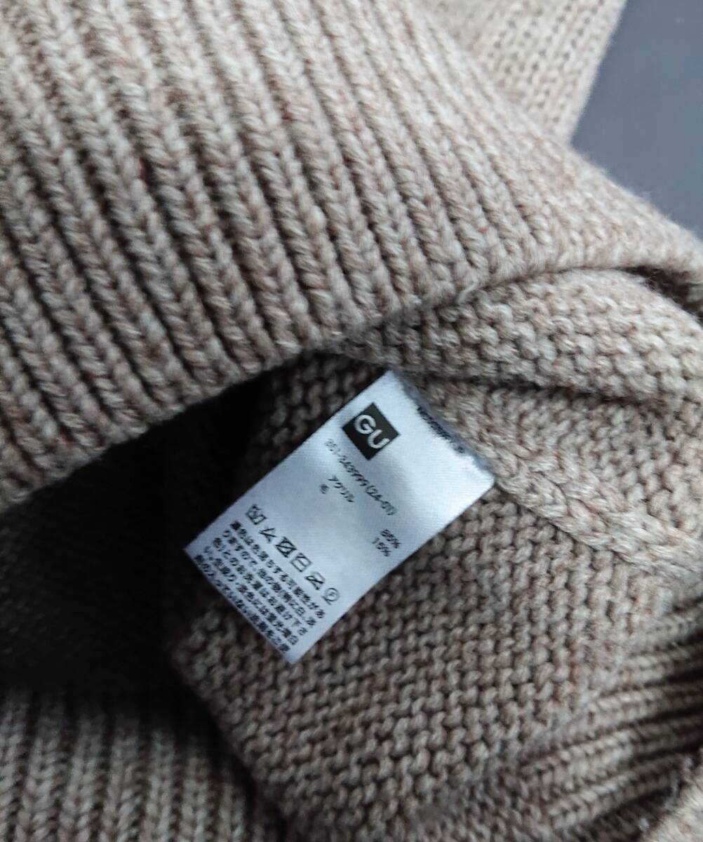 ジーユー GU ローゲージノルディックセーター ブラウンL♪_画像9