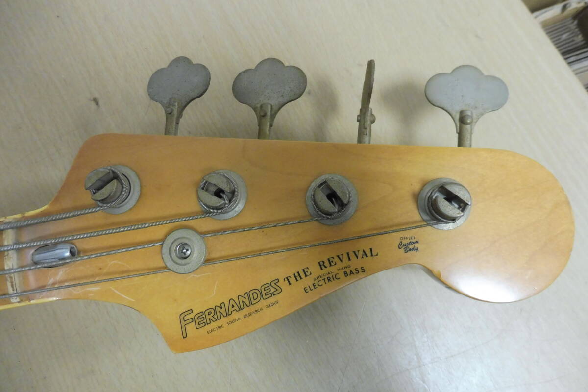 「T9A」FERNANDES フェルナンデス THE REVIVAL ELECTRIC BASS エレキベース 中古 現状品 詳細不明 ジャンク _画像2
