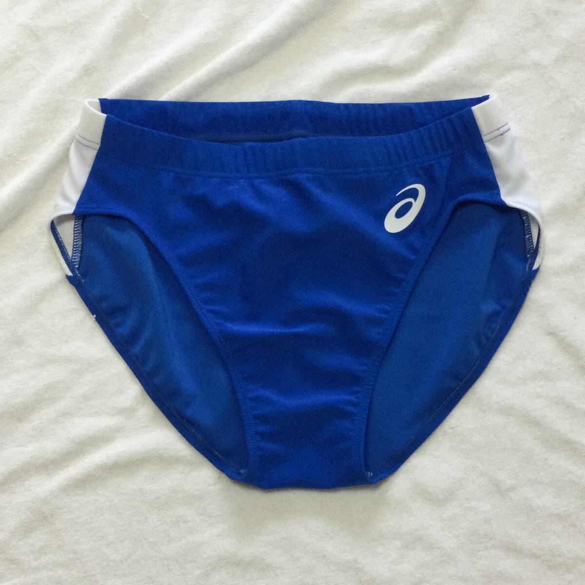 ASICS 陸上競技用ブルマ 4XLサイズ ブルーにホワイトのサイドライン_画像1