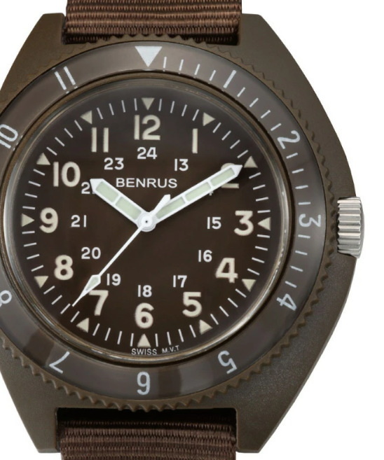 新品 アメリカ軍採用 BENRUS ベンラス TYPE3 タイプ3 復刻モデル クォーツ腕時計 ミリタリーウォッチ ポリカーボネイト 20,900円_画像2