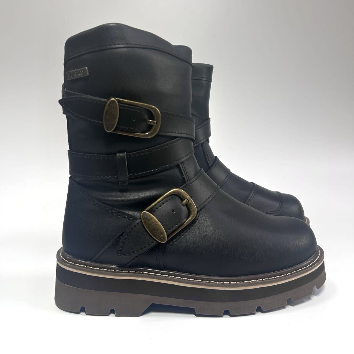 ★ Rosso StyleLab サイドジップ ライディングブーツ 厚底 24.0cm ROB-202 ロッソスタイルラボ バイク ブーツ シューズ 本革 防水 A71016-2_画像3