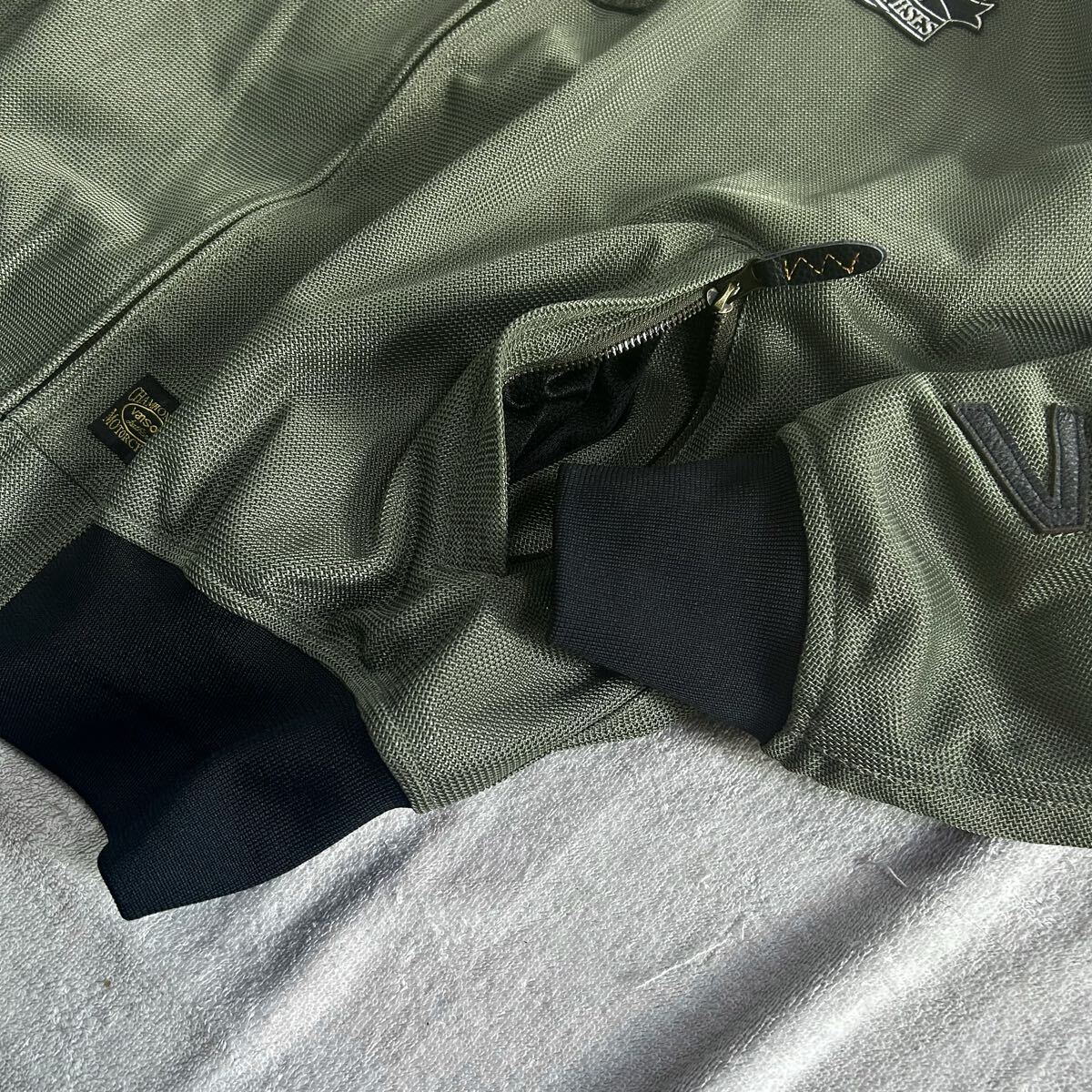 ★旧品番処分 VANSON VS24101S KH/BK 3XLサイズ バンソン MA-1 ジャケット 防風インナー付き 3シーズン対応 定価34980円 A71030-9_画像4