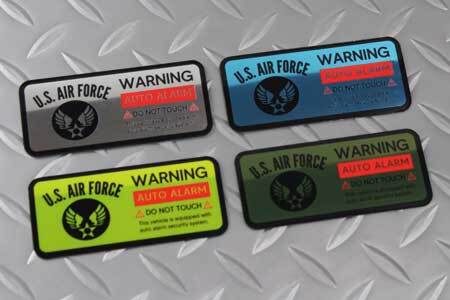 セキュリティ ステッカー ミリタリー USエアフォース アメリカ空軍 アメリカン おしゃれ かっこいい 車 バイク シルバーブルー_画像2
