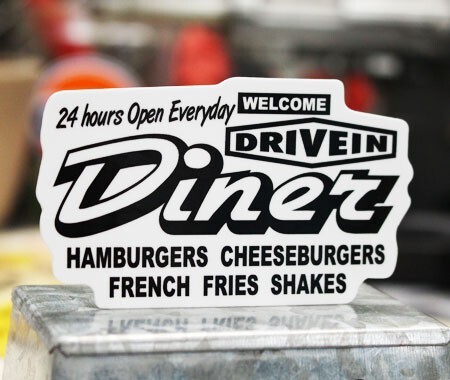 ステッカー アメリカン おしゃれ かっこいい 車 アウトドア スーツケース バイク ビンテージ カーステッカー 広告 ラベル ダイナー Diner_画像2