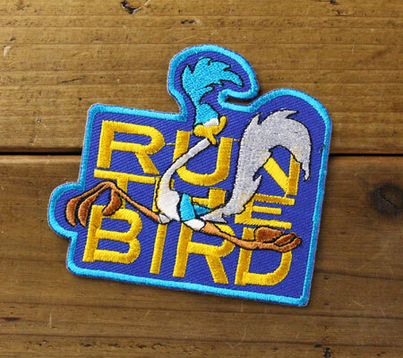 ロードランナー ワッペン アイロン 大人向け おしゃれ かっこいい アメカジ キャラクター アメリカ アメリカン雑貨 RUN THE BIRD_画像2