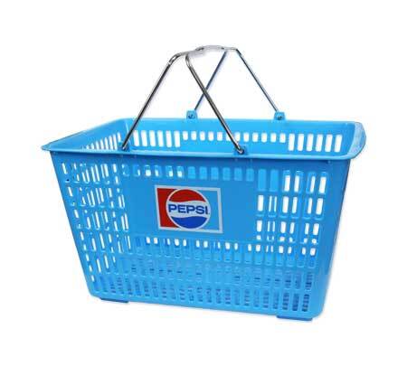 バスケット かご 収納 買い物かご おしゃれ アメリカン かっこいい かわいい 小物入れ ランドリー アメリカン雑貨 ペプシ PEPSI ブルー_画像1