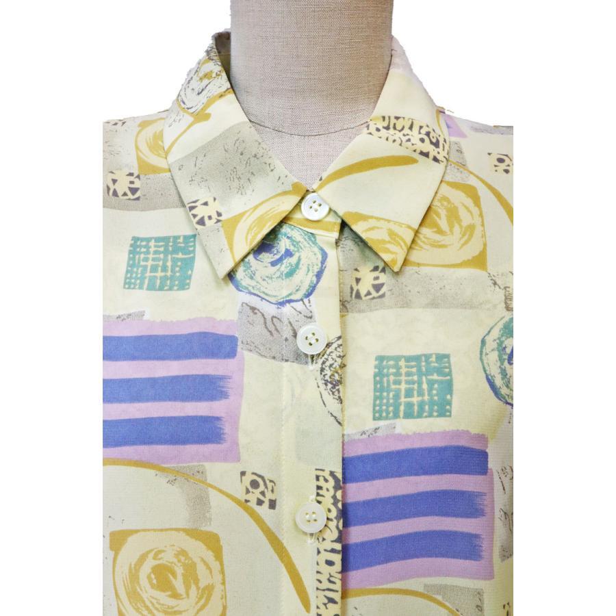 新品bl262 長袖ブラウス　春　ミセス　シニア　レナウン　１１号　Lサイズ　レナウン　前開き　ポリエステル　バスト108　_画像2