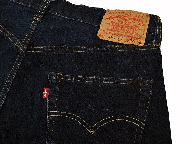バレンシア工場製 501XX 復刻 '55型 w34 (84x75位) 米国製 555 濃紺 USA リーバイス LEVI’S 2001年7月製_画像6