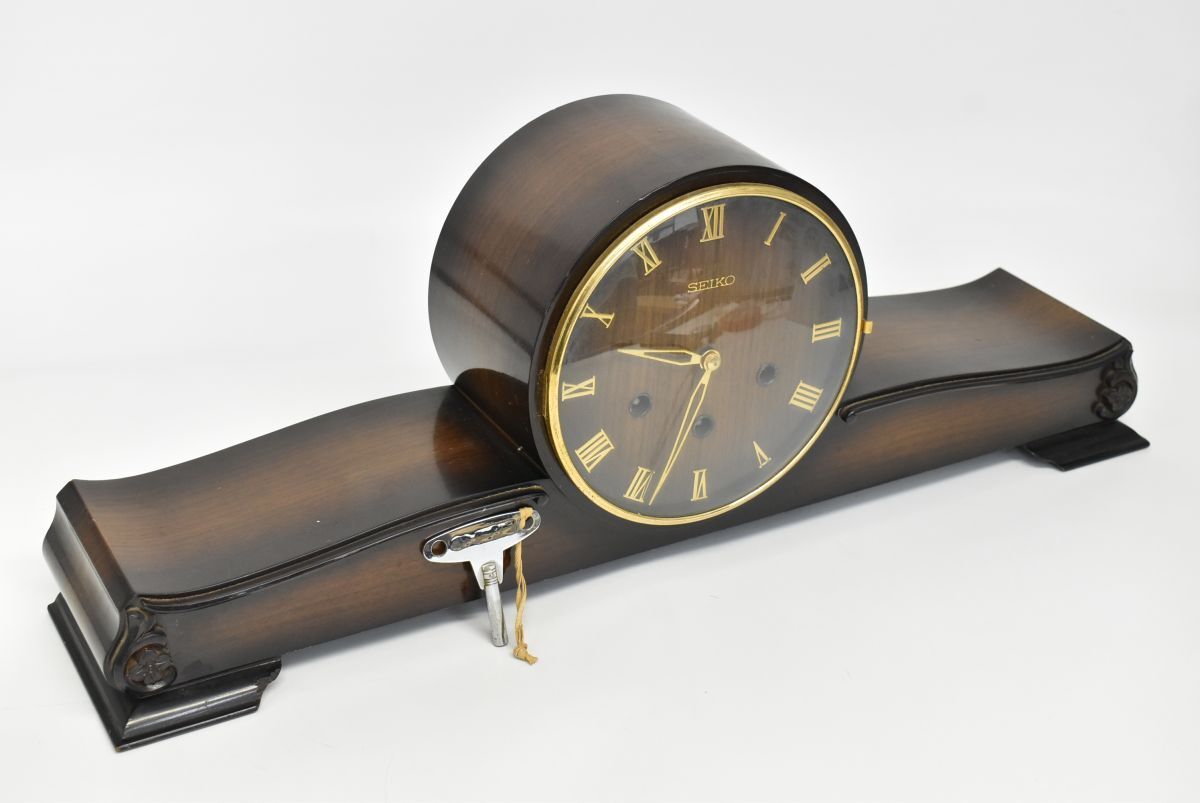(1251P 1003M1) 1円~ SEIKO セイコー WESTMINSTER ウエストミンスター ゼンマイ式 置時計 レトロ 【ジャンク品】
