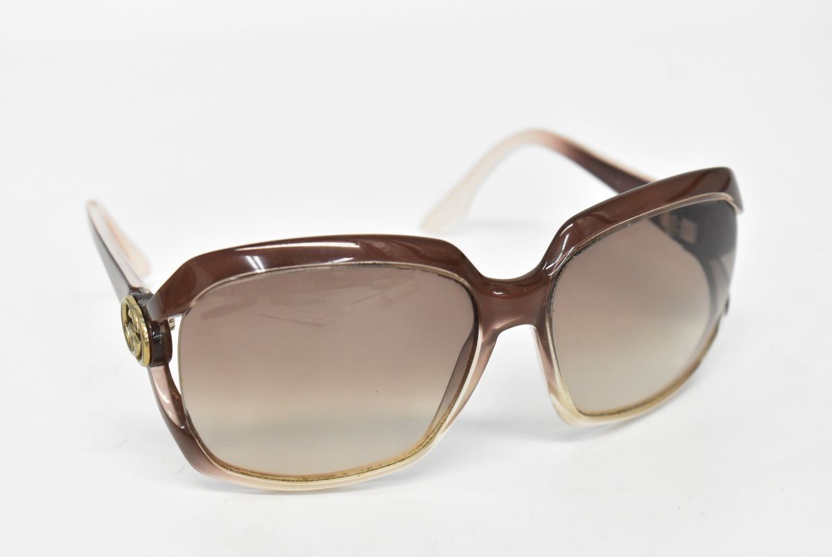(1279S 1022M10) 1円～ GUCCI グッチ 62□16 115 サングラス シェリーライン インターロッキング 眼鏡 ブラウン系_画像1