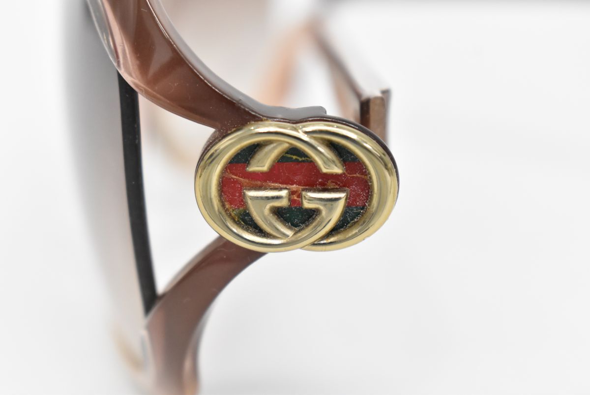 (1279S 1022M10) 1円～ GUCCI グッチ 62□16 115 サングラス シェリーライン インターロッキング 眼鏡 ブラウン系_画像9