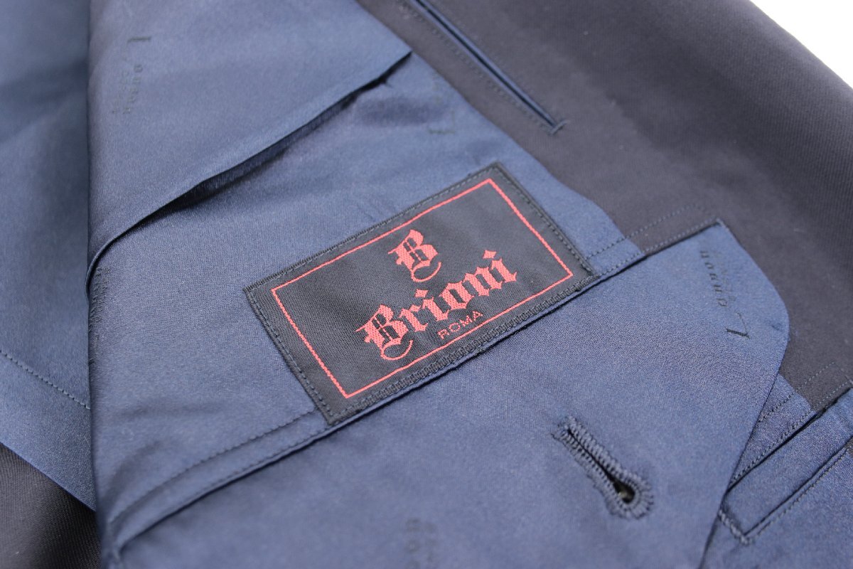 Brioni ブリオーニ × takashimaya スーツ テーラード ジャケット ダブルボタン オーダー ブラック 系 メンズ 服 フォーマル 3266-NA_画像4