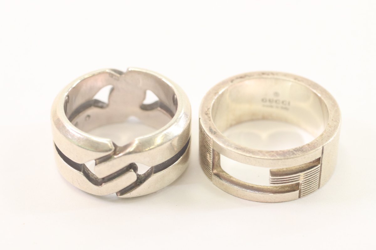 【2点】GUCCI グッチ Gロゴ ノットインフィニティ SV925 Ag925 シルバー リング 指輪 メンズ レディース アクセサリー 3538-K_画像1