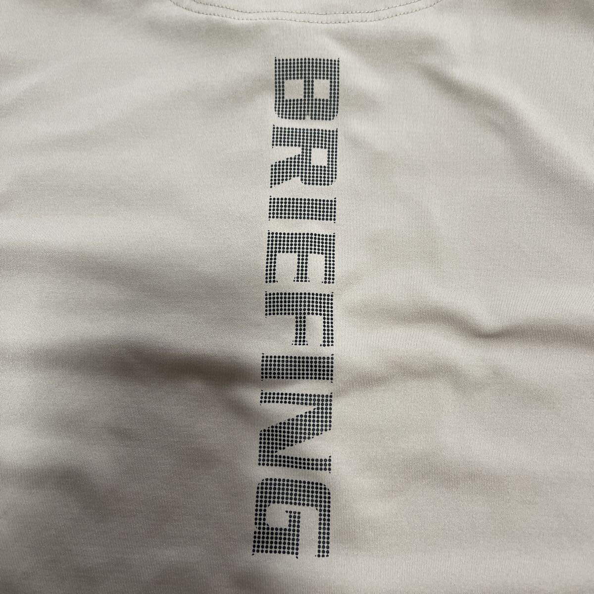 送料無料BRIEFING GOLFブリーフィングMENS TOURポロシャツ背面BIGロゴSPACE MASTER速乾乾燥衣服内DRY軽量伸縮Beige(大特価M)新品_画像2