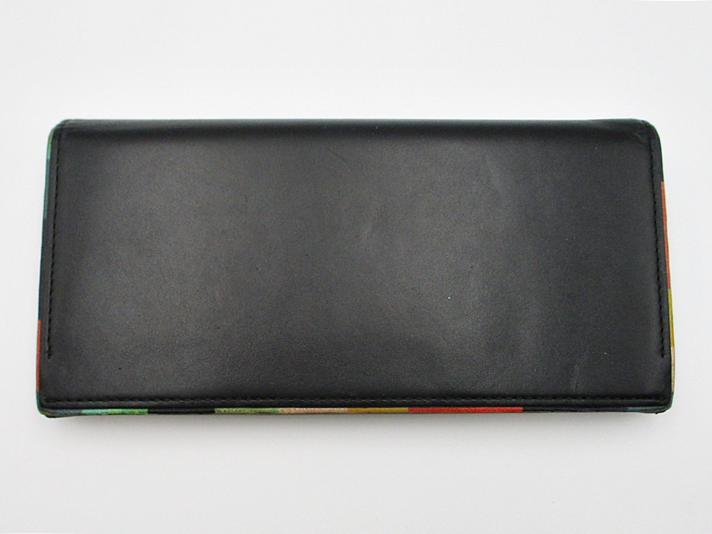 B25-2357 Paul Smith ポールスミス 二つ折り長財布 ロングウォレット ブラック メンズ ブランド 中古_画像2