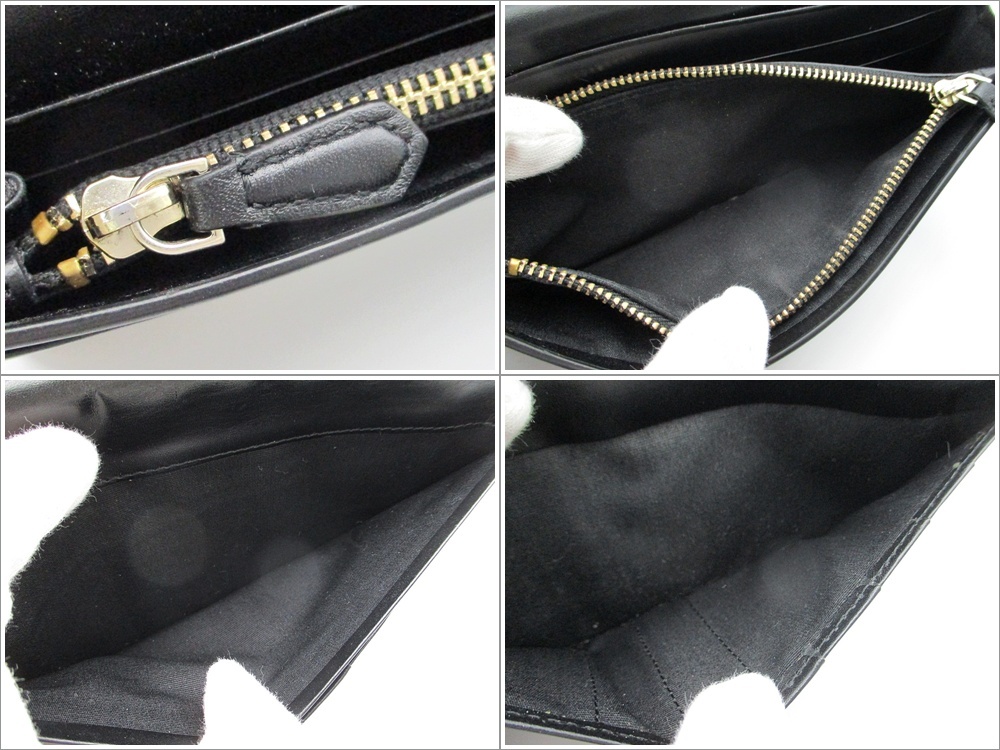 B25-2357 Paul Smith ポールスミス 二つ折り長財布 ロングウォレット ブラック メンズ ブランド 中古_画像9